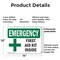 Signmission First Aid Kit Inside, 14 in W x Rectangle, Plastic OS-2PACK-EM-P-1014-L-10324 - alternate 3